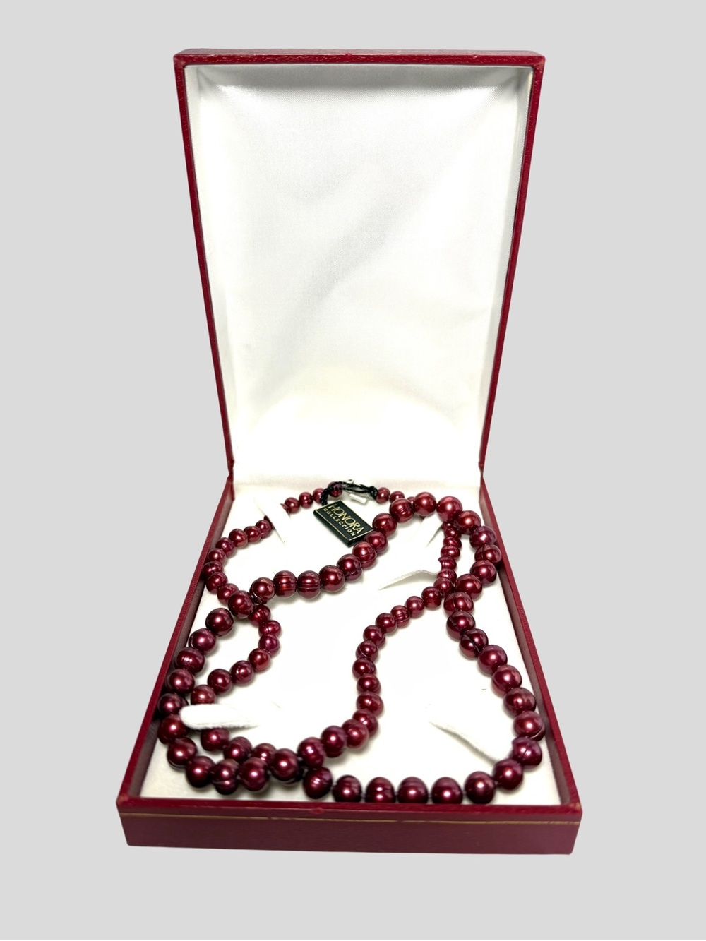 Honora Deep Burgundy Pearl Necklace